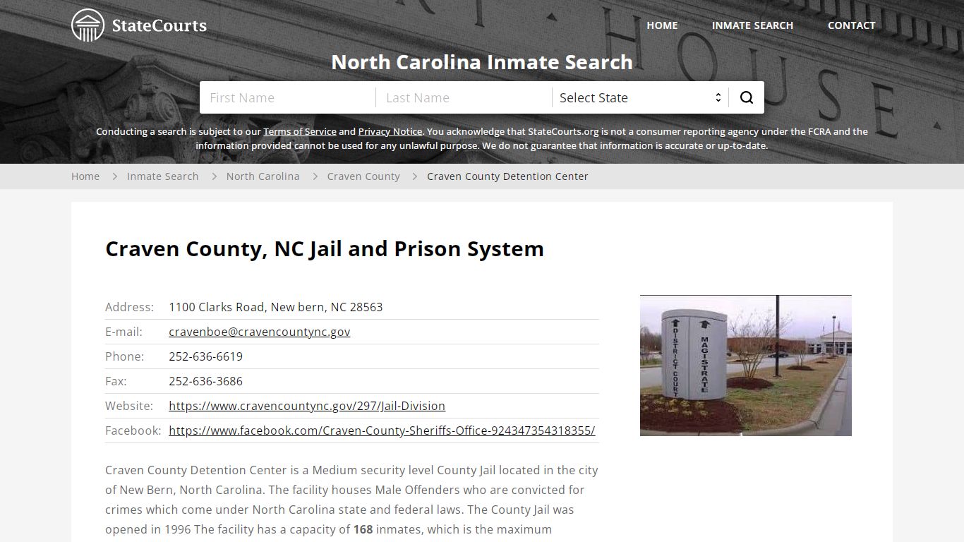 Craven County Detention Center Inmate Records Search ...