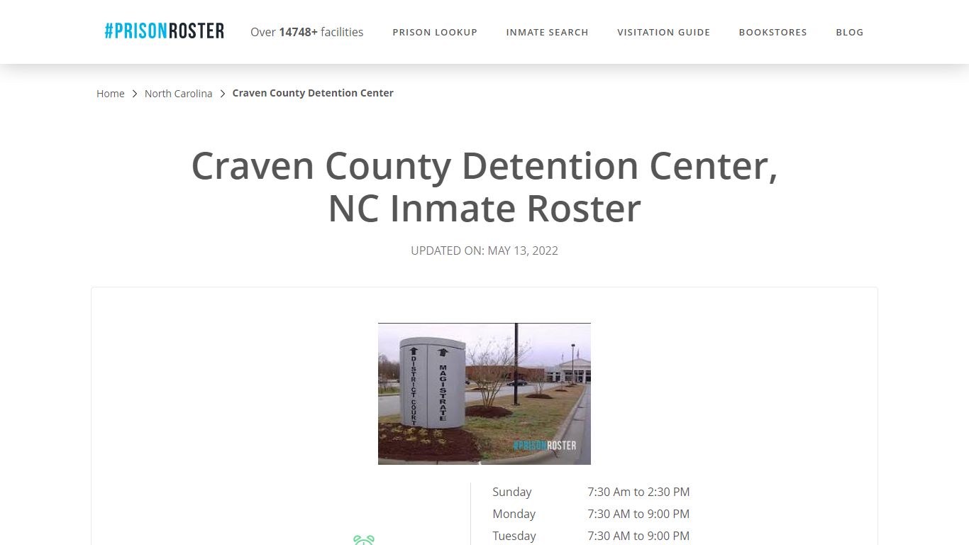 Craven County Detention Center, NC Inmate Roster